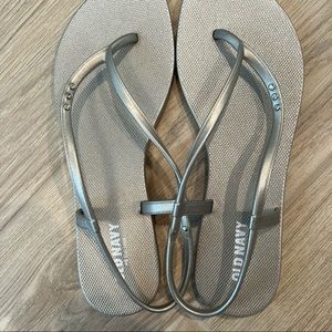Silver sandals NWOT